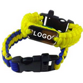 Metal Logo Tag Whistle Paracord Survival Bracelet